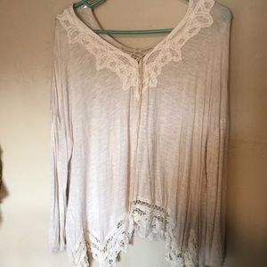 Crochet Trimmed shirt